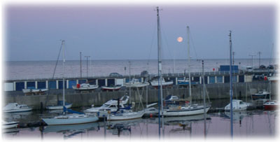 Aberystwyth Marina at sunset